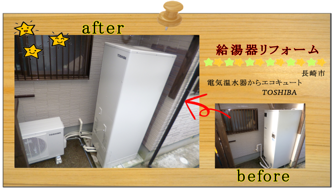 長崎市　リフォーム　エコキュート